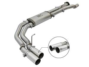 aFe Power - aFe Power Rebel Series 3 IN 409 Stainless Steel Cat-Back Exhaust System w/Polished Tip Ford F-150 Raptor 17-20 V6-3.5L (tt) - 49-43091-P - Image 1