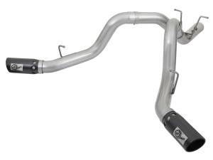 aFe Power ATLAS 4 IN Aluminized Steel DPF-Back Exhaust System w/ Black Tip GM Diesel Trucks 17-19 V8-6.6L (td) L5P - 49-04086-B