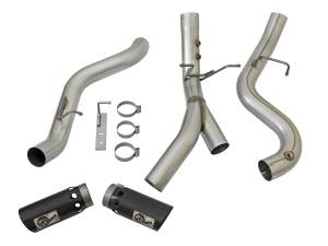 aFe Power - aFe Power ATLAS 4 IN Aluminized Steel DPF-Back Exhaust System w/ Black Tip GM Diesel Trucks 17-19 V8-6.6L (td) L5P - 49-04086-B - Image 6