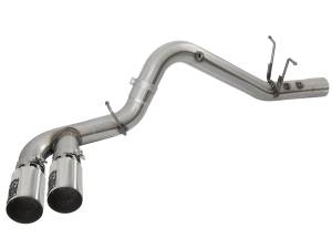 aFe Power - aFe Power Rebel XD Series 4 IN 409 Stainless Steel DPF-Back Exhaust w/Dual Polished Tips GM Diesel Trucks 17-19 V8-6.6L (td) L5P - 49-44089-P - Image 2