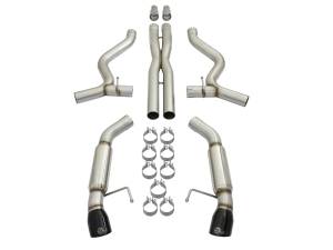 aFe Power - aFe Power MACH Force-Xp 304 Stainless Steel Cat-Back Exhaust System w/ Muffler Black Tip Ford Mustang 15-17 V8-5.0L/V6-3.7L - 49-33088-B - Image 6