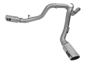 aFe Power Large Bore-HD 4 IN 409 Stainless Steel DPF-Back Exhaust System w/Polished Tip GM Diesel Trucks 2016 V8-6.6L (td) LML - 49-44080-P