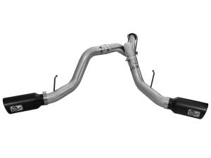 aFe Power - aFe Power Large Bore-HD 4 IN 409 Stainless Steel DPF-Back Exhaust System w/Black Tip Ford Diesel Trucks 11-14 V8-6.7L (td) - 49-43065-B - Image 2