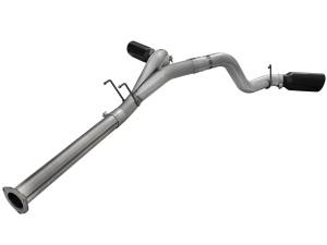 aFe Power - aFe Power Large Bore-HD 4 IN 409 Stainless Steel DPF-Back Exhaust System w/Black Tip Ford Diesel Trucks 11-14 V8-6.7L (td) - 49-43065-B - Image 3