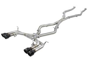 aFe Power - aFe Power MACH Force-XP 3-1/2 IN 304 Stainless Steel Cat-Back Exhaust w/ Black Tip  BMW X5 M (F85) / X6 M (F86) 15-19 V8-4.4L (tt) S63 - 49-36342-B - Image 1