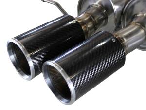 aFe Power - aFe Power MACH Force-Xp 3 IN 304 Stainless Steel Cat-Back Exhaust System w/ Carbon Tip BMW M5 (F10) 12-17 V8-4.4L (tt) S63 - 49-36317-C - Image 4