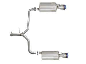 aFe Power - aFe Power Takeda 2-1/4 IN to 1-3/4 IN 304 Stainless Steel Axle-Back Exhaust w/ Blue Flame Tip Honda Accord Sport Sedan 13-17 L4-2.4L - 49-36604-L - Image 4