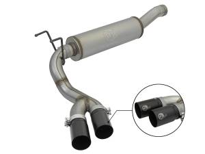 aFe Power - aFe Power Rebel Series 3-1/2 IN Stainless Steel Cat-Back Exhaust System w/Black Tip RAM 2500/3500 14-18 V8-6.4L HEMI - 49-42057-B - Image 1