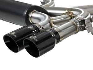 aFe Power - aFe Power MACH Force-XP 3-1/2 IN 304 Stainless Steel Cat-Back Exhaust w/ Black Tip BMW X5 M (F85) / X6 M (F86) 15-19 V8-4.4L (tt) S63 - 49-36341-B - Image 2