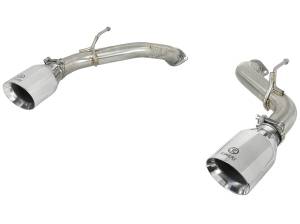 aFe Power - aFe Power Takeda 2-1/2 IN 304 Stainless Steel Axle-Back Exhaust System w/ Polished Tips Infiniti Q50 16-23 V6-3.0L (tt) - 49-36130NM-P - Image 1