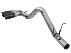 aFe Power - aFe Power Rebel XD Series 4 IN 409 Stainless Steel DPF-Back Exhaust w/Dual Black Tips GM Diesel Trucks 17-19 V8-6.6L (td) L5P - 49-44089-B - Image 3