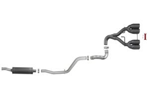 aFe Power - aFe Power Rebel Series 2-1/2 IN 304 Stainless Steel Cat-Back Exhaust System w/ Black Tip Jeep Wrangler (JL) 18-23 V6-3.6L - 49-38071-B - Image 4