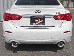 aFe Power - aFe Power Takeda 2-1/2 IN 304 Stainless Steel Cat-Back Exhaust System w/ Polished Tips Infiniti Q50 16-23 V6-3.0L (tt) - 49-36132NM-P - Image 5