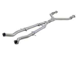 aFe Power Takeda 2-1/2 IN to 3 IN 304 Stainless Steel Y-Pipe Infiniti Q50/Q60 16-23 V6-3.0L (tt) - 49-36131