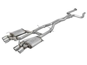 aFe Power MACH Force-Xp 3 IN 304 Stainless Steel Cat-Back Exhaust System w/ Polished Tip Cadillac ATS-V 16-19 V6-3.6L (tt) - 49-34078-P