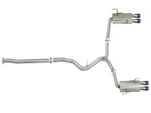 aFe Power - aFe Power Takeda 3 IN to 2-1/4 IN 304 Stainless Steel Cat-Back Exhaust w/ Blue Flame Tip Subaru WRX/STi 15-21 H4-2.0/2.5L (t) - 49-36801-L - Image 5