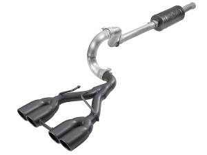 aFe Power Rebel Series 2-1/2 IN 304 Stainless Steel Cat-Back Exhaust System w/ Black Tip Jeep Wrangler (JL) 18-23 V6-3.6L - 49-38073-B