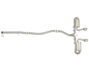 aFe Power - aFe Power Takeda 3 IN 304 Stainless Steel Cat-Back Exhaust w/ Center Polished Tips Honda Civic Si Coupe 17-20 L4-1.5L (t) - 49-36618-P - Image 4