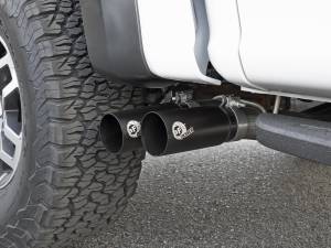 aFe Power - aFe Power Rebel Series 3 IN 409 Stainless Steel Cat-Back Exhaust System w/Black Tip Ford F-150 Raptor 17-20 V6-3.5L (tt) - 49-43091-B - Image 7