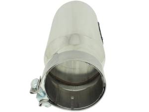 aFe Power - aFe Power MACH Force-Xp 304 Stainless Steel Clamp-on Exhaust Tip Polished 4 IN Inlet x 5 IN Outlet x 12 IN L - 49T40501-P12 - Image 3