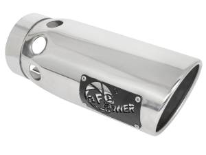 aFe Power - aFe Power MACH Force-Xp 304 Stainless Steel Intercooled Clamp-on Exhaust Tip Polished 4 IN Inlet x 5 IN Outlet x 12 IN L - 49T40501-P121 - Image 1