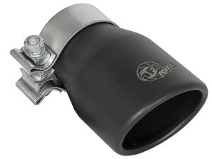 aFe Power MACH Force-Xp 409 Stainless Steel Clamp-on Exhaust Tip Black 2-1/2 IN Inlet x 3-1/2 IN Outlet x 6 IN L - 49T25354-B06