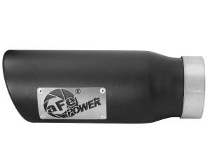 aFe Power - aFe Power MACH Force-Xp 409 Stainless Steel Clamp-on Exhaust Tip Black 3-1/2 IN Inlet x 4-1/2 IN Outlet x 12 IN L - 49T35456-B12 - Image 2