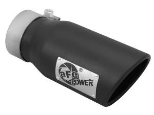 aFe Power MACH Force-Xp 409 Stainless Steel Clamp-on Exhaust Tip Black 3 IN Inlet x 4 IN Outlet x 9 IN L - 49T30401-B09