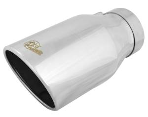 aFe Power MACH Force-Xp 304 Stainless Steel Clamp-on Exhaust Tip Polished 4 IN Inlet x 6 IN Outlet x 12 IN L - 49T40604-P12