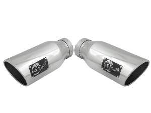 aFe Power MACH Force-Xp 304 Stainless Steel Clamp-on Exhaust Tip Polished 4 IN Inlet x 6 IN Outlet x 15 IN L - 49T40606-P15