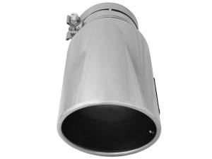 aFe Power - aFe Power MACH Force-Xp 304 Stainless Steel Clamp-on Exhaust Tip Polished - Left - Exit 5 IN Inlet x 7 IN Outlet x 15 IN L - 49T50702-P15 - Image 3