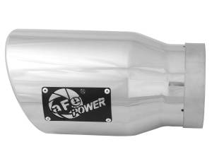 aFe Power - aFe Power MACH Force-Xp 304 Stainless Steel Clamp-on Exhaust Tip Polished - Left - Exit 5 IN Inlet x 7 IN Outlet x 12 IN L - 49T50702-P12 - Image 2