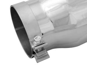 aFe Power - aFe Power MACH Force-Xp 304 Stainless Steel Clamp-on Exhaust Tip Polished - Left - Exit 5 IN Inlet x 7 IN Outlet x 12 IN L - 49T50702-P12 - Image 4