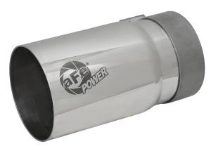 aFe Power - aFe Power MACH Force-Xp 304 Stainless Steel Clamp-on Exhaust Tip Polished - Right - Exit 3-1/2 IN Inlet x 4 IN Outlet x 7 IN L - 49T35404-P07 - Image 1