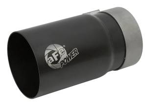 aFe Power MACH Force-Xp Stainless Steel Clamp-on Exhaust Tip Black - Right - Exit 3-1/2 IN Inlet x 4 IN Outlet x 7 IN L - 49T35404-B07