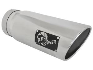 aFe Power MACH Force-Xp 304 Stainless Steel Clamp-on Exhaust Tip Polished 5 IN Inlet x 6 IN Outlet x 15 IN L - 49T50601-P15