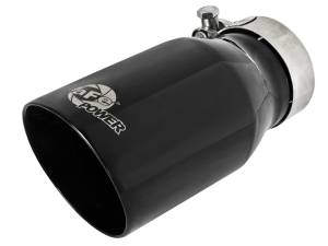 aFe Power MACH Force-Xp 409 Stainless Steel Clamp-on Exhaust Tip Black 2-1/2 IN Inlet x 3-1/2 IN Outlet X 7 IN L - 49T25354-B07