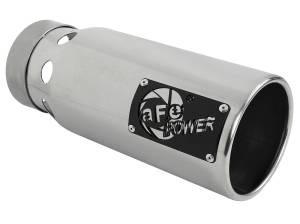 aFe Power SATURN 4S 304 Stainless Steel Intercooled Clamp-on Exhaust Tip Polished 4 IN Inlet x 5 IN Outlet x 12 IN L - 49T40501-P122