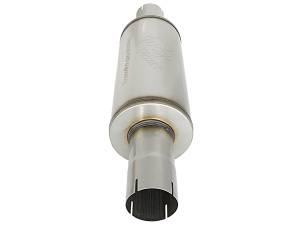 aFe Power - aFe Power ATLAS Aluminized Steel Muffler 3-1/2 IN ID Center/Center x 7 IN Dia. X 16 IN L - Round Body - 49M00025 - Image 3