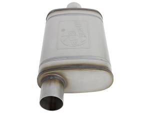 aFe Power - aFe Power MACH Force-Xp 409 Stainless Steel Muffler 2-1/2 IN ID Offset/Center x 9 IN W x 4 IN H x 14 IN L - Oval Body - 49M00029 - Image 2