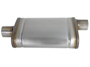 aFe Power - aFe Power MACH Force-Xp 409 Stainless Steel Muffler 2-1/2 IN ID Offset/Center x 9 IN W x 4 IN H x 14 IN L - Oval Body - 49M00029 - Image 3