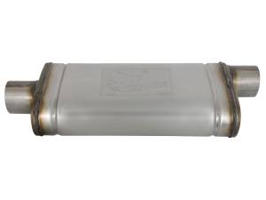 aFe Power - aFe Power MACH Force-Xp 409 Stainless Steel Muffler 3 IN ID Center/Offset x 9 IN W x 4 IN H x 18 IN L- Oval Body - 49M00020 - Image 2