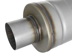 aFe Power - aFe Power MACH Force-Xp 409 Stainless Steel Muffler 3 IN ID Center/Center x 6 IN Dia. x 14 IN L - Round Body - 49M00012 - Image 4