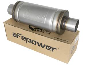 aFe Power - aFe Power MACH Force-Xp 409 Stainless Steel Muffler 3 IN ID Center/Center x 6 IN Dia. x 14 IN L - Round Body - 49M00012 - Image 5