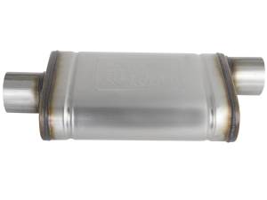 aFe Power - aFe Power MACH Force-Xp 409 Stainless Steel Muffler 3 IN ID Center/Offset x 4 IN H x 9 IN W x 14 IN L - Oval Body - 49M00031 - Image 2