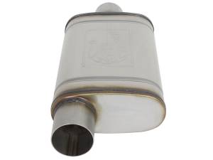 aFe Power - aFe Power MACH Force-Xp 409 Stainless Steel Muffler 3 IN ID Center/Offset x 4 IN H x 9 IN W x 14 IN L - Oval Body - 49M00031 - Image 3