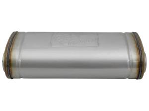 aFe Power - aFe Power MACH Force-Xp 409 Stainless Steel Muffler 2-1/2 IN ID Offset/Dual x 18 IN L x 8 IN W x 5 IN H - Oval Body - 49M00033 - Image 2