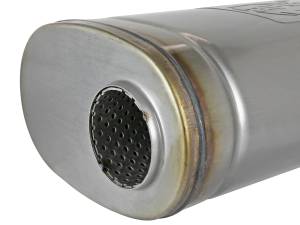 aFe Power - aFe Power MACH Force-Xp 409 Stainless Steel Muffler 2-1/2 IN ID Offset/Dual x 18 IN L x 8 IN W x 5 IN H - Oval Body - 49M00033 - Image 4