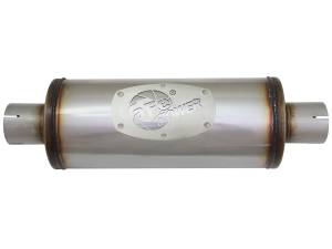 aFe Power - aFe Power MACH Force-Xp 409 Stainless Steel Muffler 2-1/2 IN ID Center/Center x 6 IN Dia. x 14 IN L - Round Body - 49M00007 - Image 4