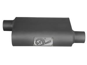 aFe Power - aFe Power Scorpion Aluminized Steel Muffler 2-1/2 IN ID Offset/Offset x 10 IN W x 4 IN H x 13 IN L - Oval Body - 49M00003 - Image 3